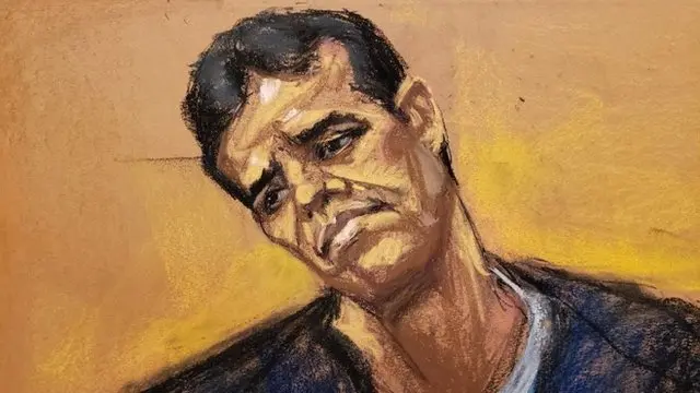 Ilustración de "El Vicentillo" durante el juicio.