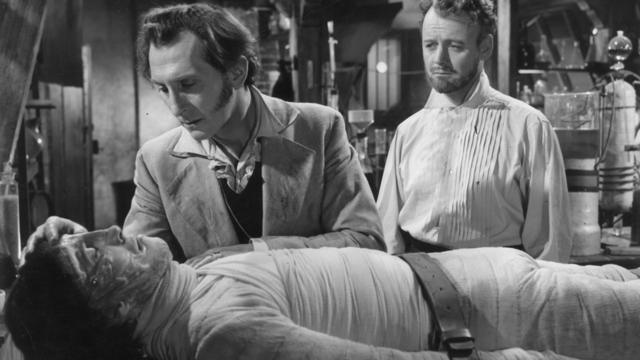 Escena de la Maldición de Frankenstein, 1957