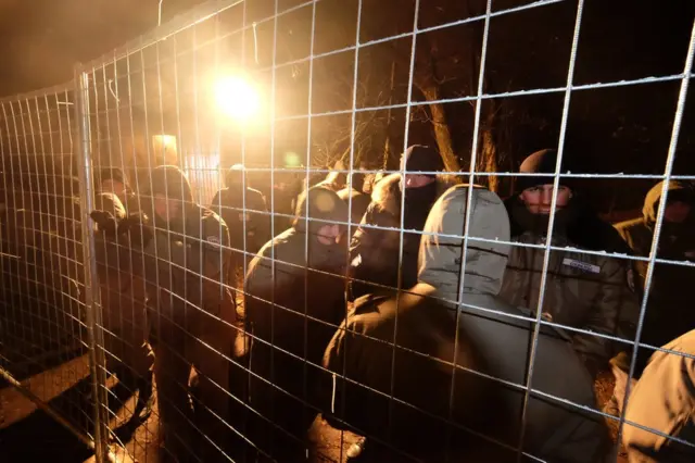 Охрана на месте стройки