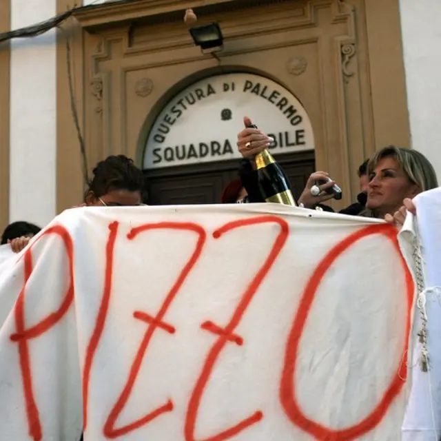 Protesto contra a máfia