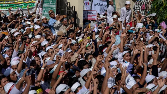 Zanga-zangar Allah wadai da kalaman Macron na Faransa a ranar Juma'a 30 ga watan Oktoba 2020