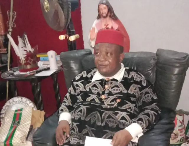 Traditional ruler of Aguleri Igwe Micheal Idigo