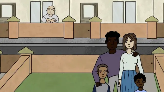 Familia y vecino