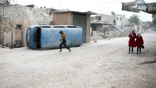 सीरिया के संघर्ष से प्रभावित बच्चे