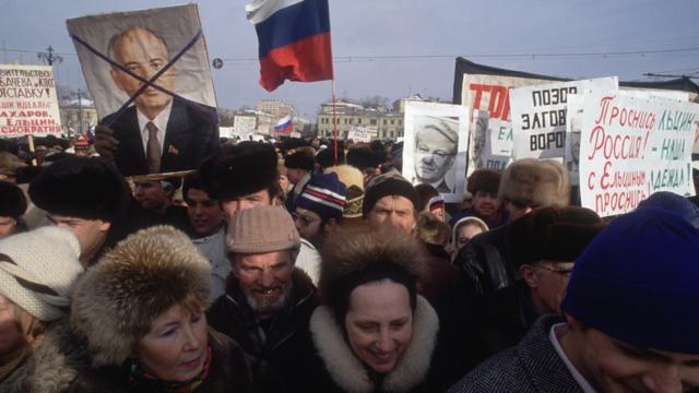 Protesto anti-Gorbachev