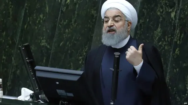 Iranian President Hassan Rouhani presents his budget for 2018-2019 on December 10, 2017