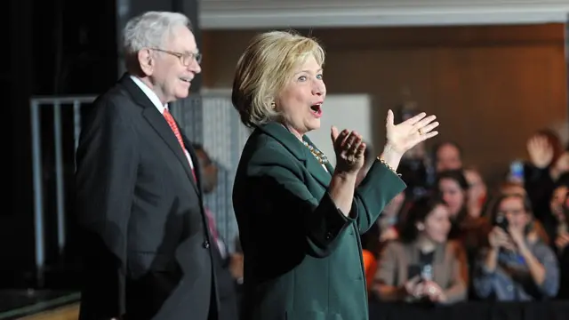 Buffet y Hillary Clinton