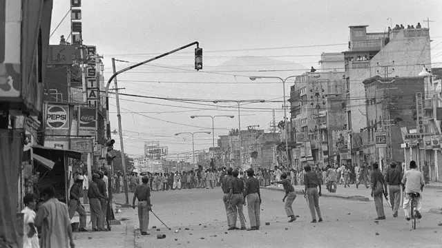 1977 میں پی این اے کی تحریک کے دوران مظاہرے