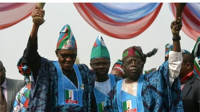 Buhari, Ibikunle Amosun ati Bola Ahmed Tinubu