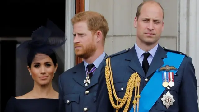 Duchess of Sussex, Britain"s Prince Harry, Duke of Sussex, Britain"s Prince William, Duke of Cambridge and Britain"s Catherine, Duchess of Cambridge,