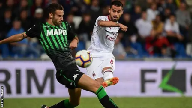 Suso alipofungu mabao yake mawili ya kwanza katika klabu ya AC Milan