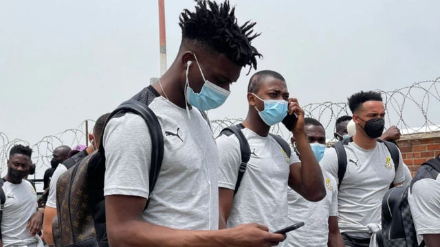 Arrival of Black stars for Kumasi, venue of di match wit Nigeria