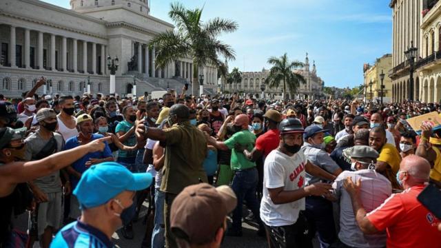 Protesto em Cuba