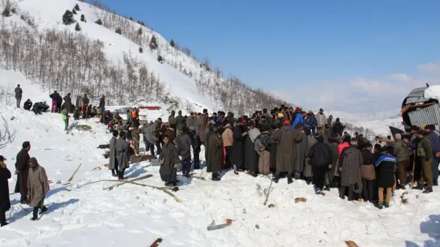 हिमस्खलन, बर्फ़बारी, कश्मीर