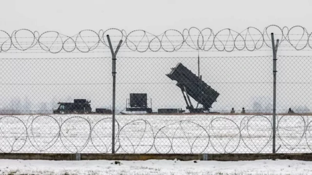 Polonya-Ukrayna sınırındaki Patriot bataryası