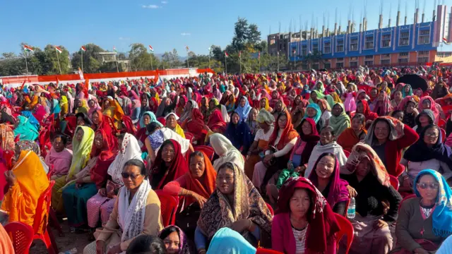 कांग्रेस की भारत जोड़ो न्याय यात्रा में शिरकत करने आईं मणिपुर की महिलाएं