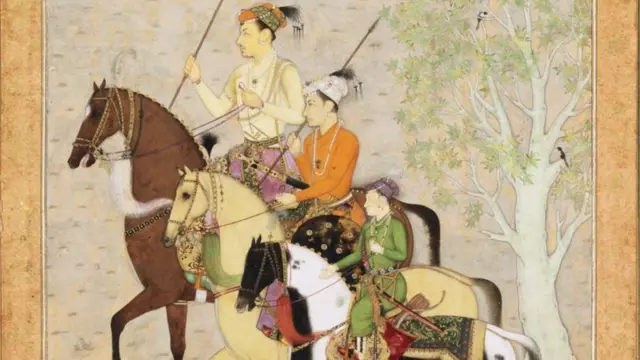 এই ছবিতে শাহজাহানের তিন ছেলে শাহ সুজা, আওরঙ্গজেব ও মুরাদ বক্শকে শিকারে যেতে দেখা যায়।