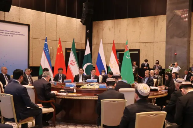 وزیران خارجه کشورهای همسایه افغانستان و روسیه در نشست سمرقند