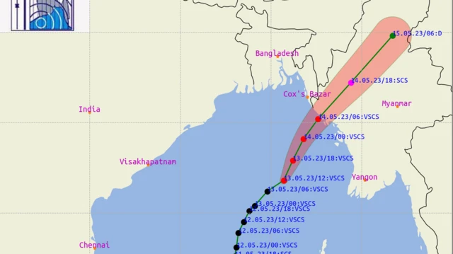 ঘূর্ণিঝড় মোখার গতিপথ