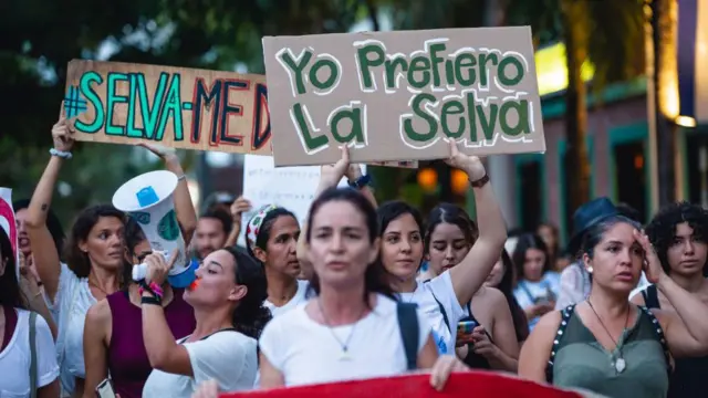 Protestos contra Trem Maia