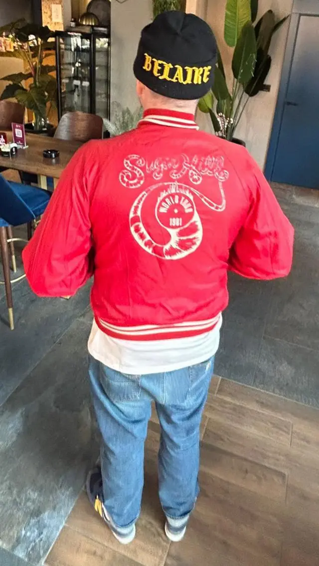 Филип Ивеља у Шугар хил јакни Милтона Малдена коју му је поклонио његов сестрић Горан Варађанин