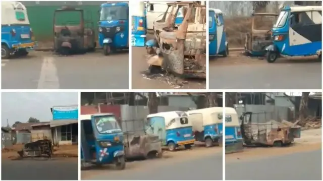 የተቃጠሉ ባጃጆች