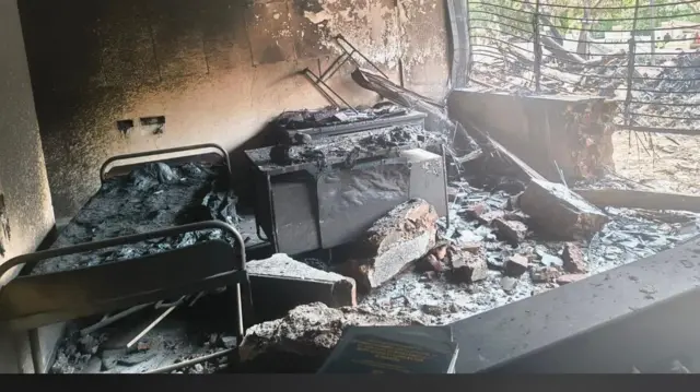 మెడికల్ కాలేజీ భవనం లోపలి పరిస్థితి