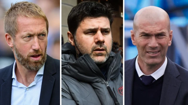 Graham Potter, Mauricio Pochettino and Zinedine Zidane