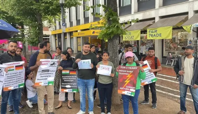 An gudanar da zanga-zanga a biranen Indiya da dama da kuma Frankfurt da Darmstadt na Jamus kan neman a mayar da Baby M  zuwa Indiya.