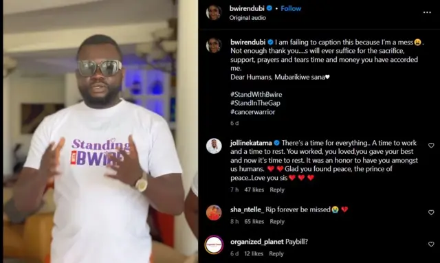 Colleagues and fan mourn di death of Kenyan actress Winnie Ndubi Bwire 