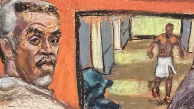  Суд смотрит видео избиения Кэсси Комбсом