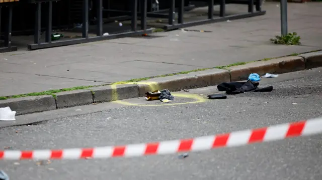 محوطه عملیات پلیس هامبورگ در پی حمله