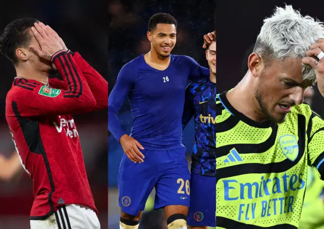 Aworan ẹgbẹ agbabọọlu Man Utd, Chelsea àti Arsenal