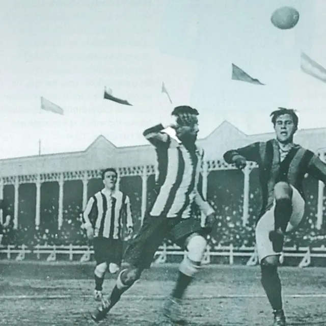 Lance del partido entre Brasil y Argentina en 1916