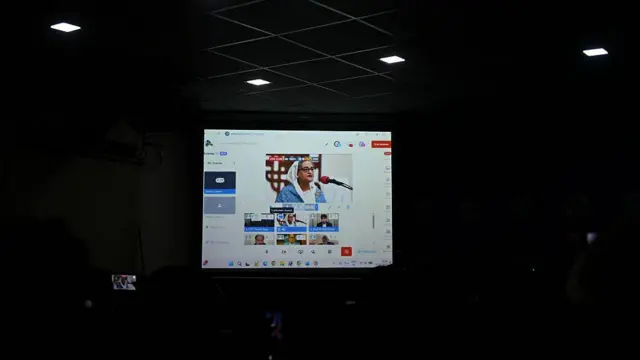 दिल्ली में 23 जनवरी को आयोजित एक कार्यक्रम में शेख़ हसीना का ऑडियो भाषण सुनाया गया