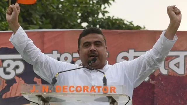 বিজেপি নেতা ও পশ্চিমবঙ্গের বিরোধী দলনেতা শুভেন্দু অধিকারী