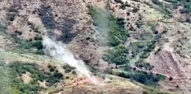 Qarabağdakı Ermənistan silahlılarının mövqelərinin vurulması