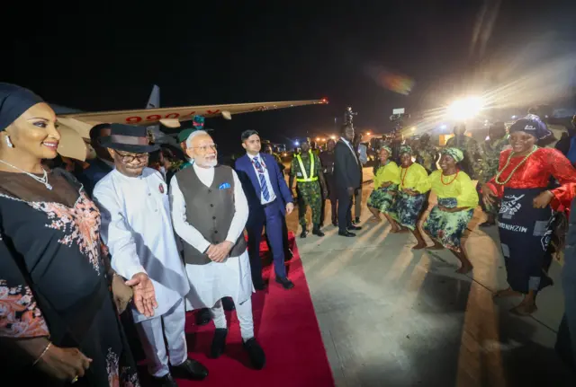 Lokacin da Narenra Modi ya isa birnin Abuja