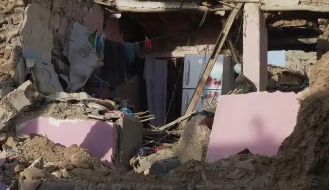 La maison familiale d'Abdulmajid tout en ruines