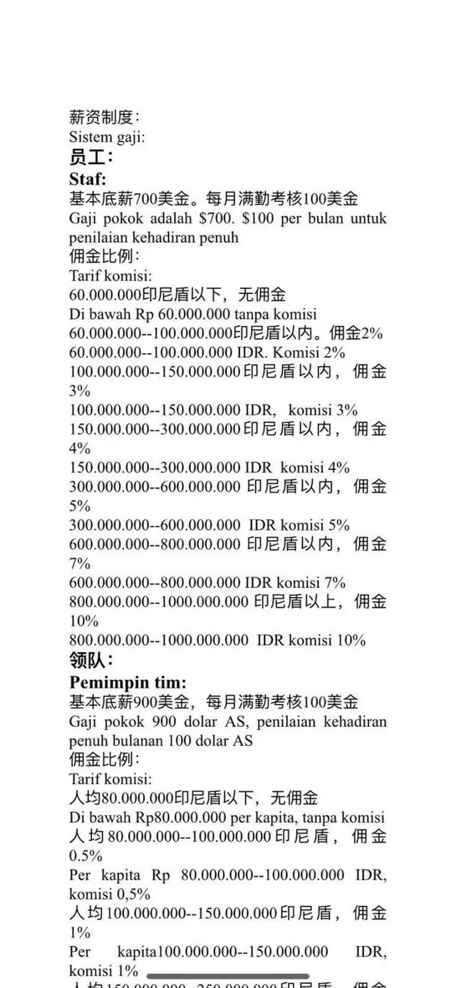 contoh tarif