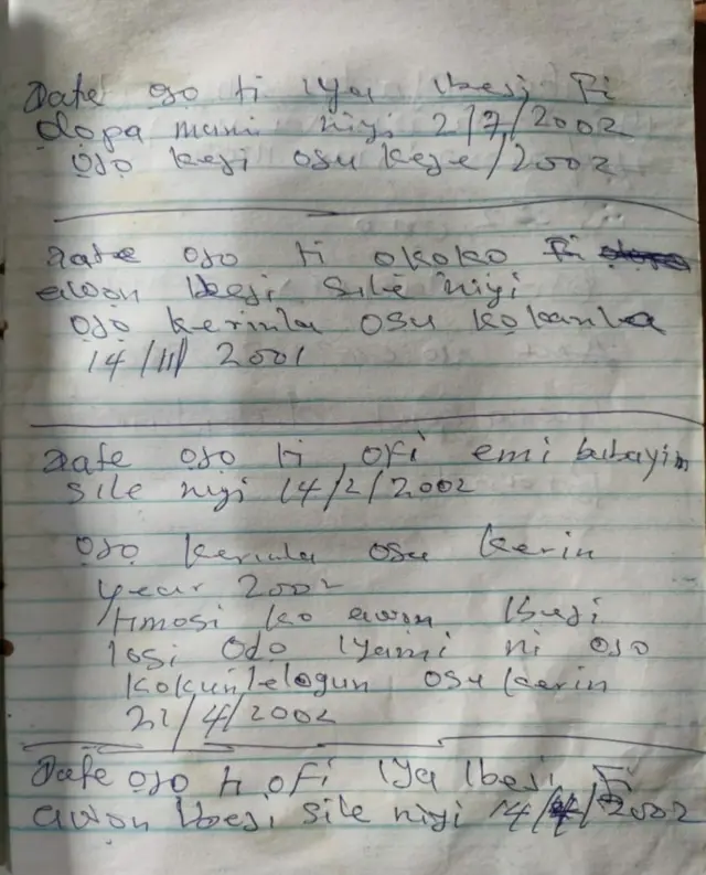 Iwe akọsilẹ owo ti baba ibeji n fun iya ibeji