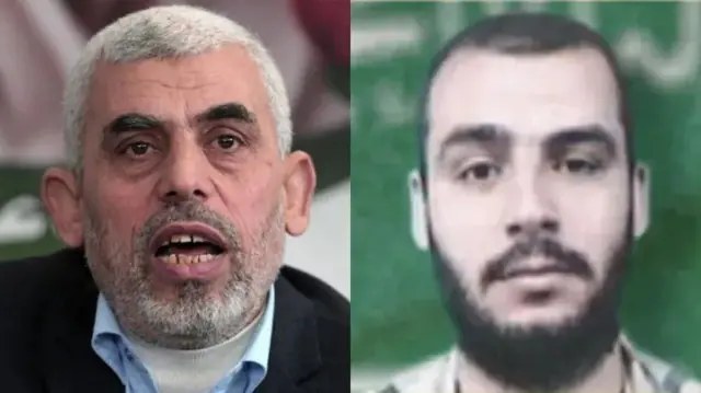 الأخوان محمد السنوار (يمين) ويحيى السنوار (يسار)