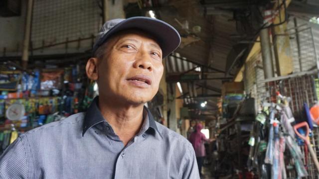 Joko Sugiyarto, salah satu pedagang kaki lima yang direlokasi oleh pemerintahan Jokowi di Solo