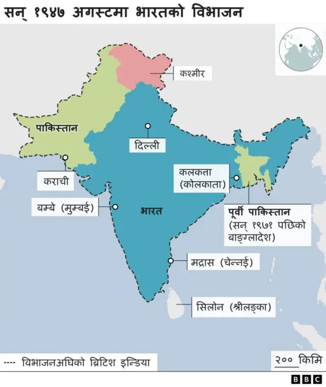 विभाजनअघिको ब्रिटिश भारत 