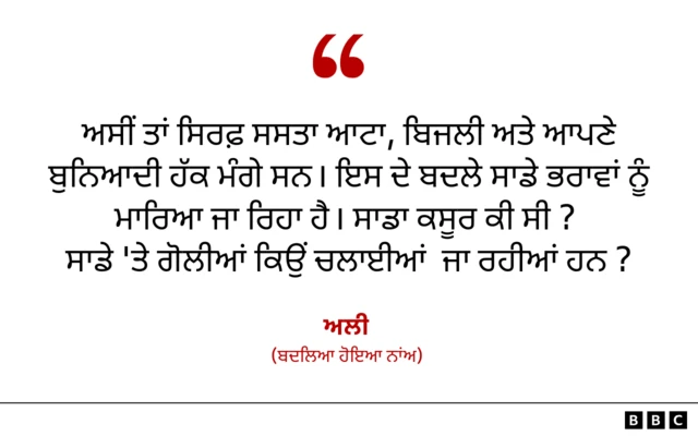 ਅਲੀ (ਬਦਲਿਆ ਹੋਇਆ ਨਾਂਅ) ਦਾ ਬਿਆਨ