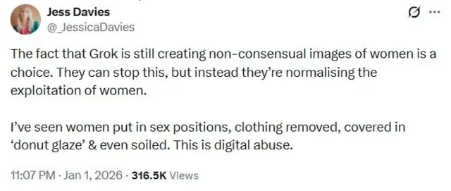 Screenshot of X post.