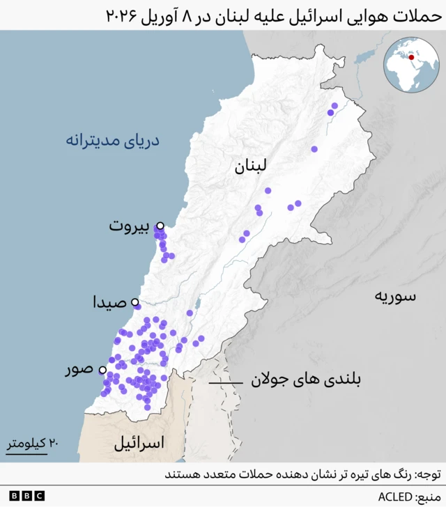 نقشه لبنان