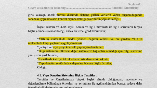 Yapı denetim raporu