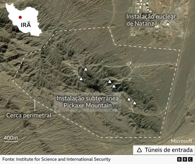 Imagem mostra a instalação nuclear de Natanz