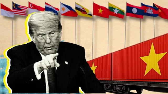 Một trong lý do ông Trump kiên quyết áp những mức thuế "đối ứng" là để kìm hãm sức ảnh hưởng của Trung Quốc ở khu vực Đông Nam Á